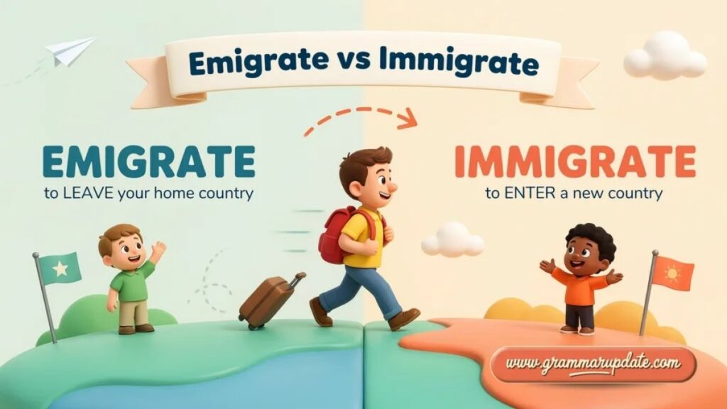 Emigrate vs Immigrate Difference and usage