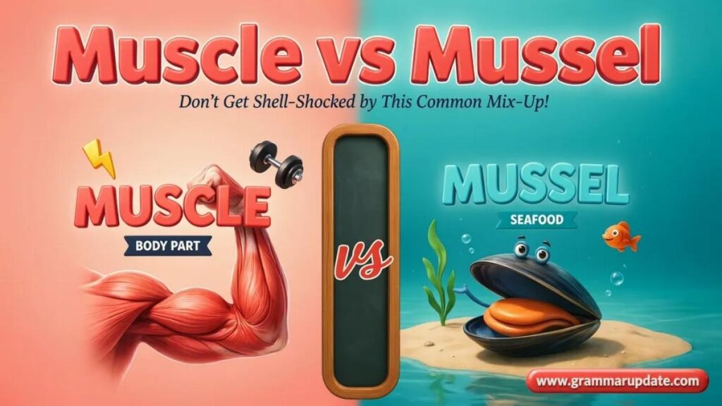 Muscle vs Mussel Which is Difference and usage?