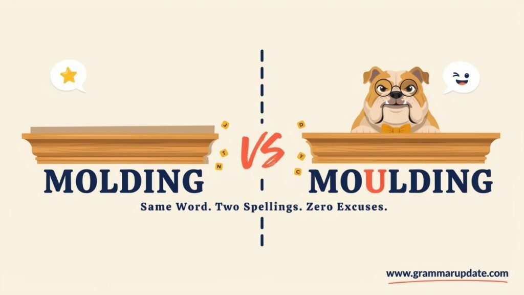 Molding or Moulding as a Verb