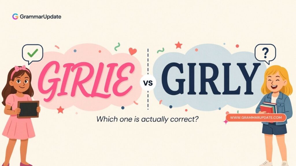 Girlie vs Girly in a Sentence