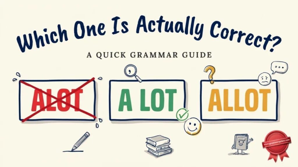 Alot vs A Lot vs allot Which is Correct and Usage