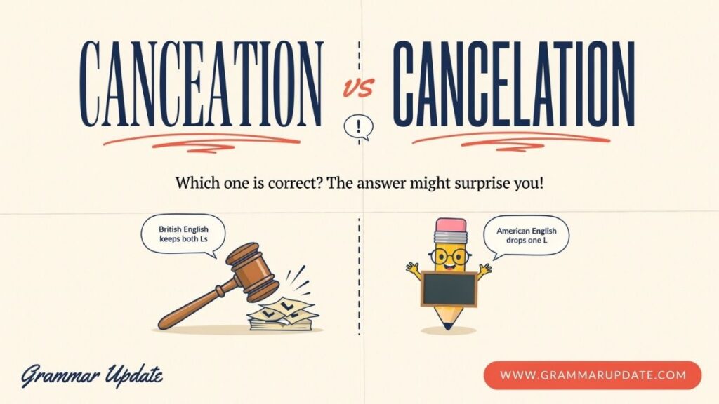 Cancellation vs Cancelation Which Spelling Is Correct?