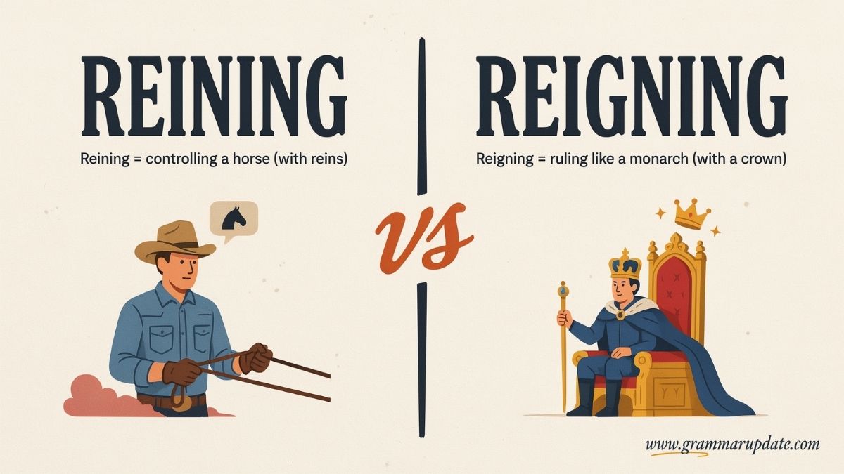 Reigning Images Reining vs Reigning Which Is Difference? - Grammar Update
