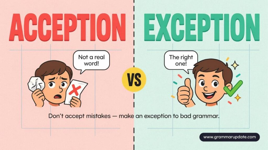 Practice Session Acception vs Exception