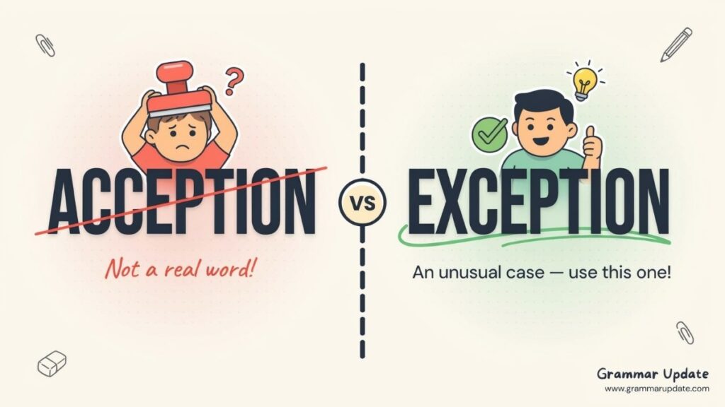 Why People Confuse Acception and Exception