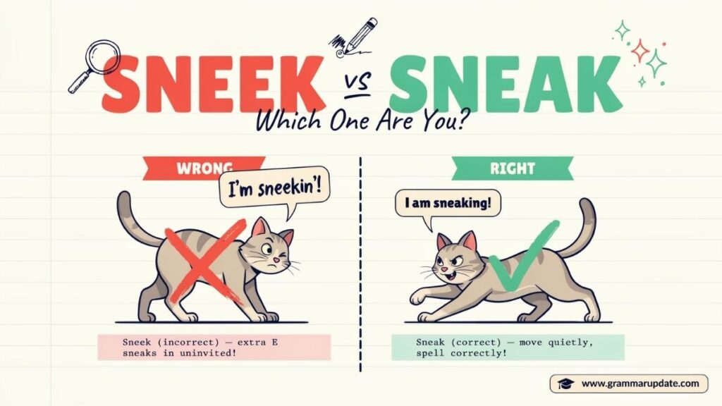 Sneek vs Sneak Which Spelling Is Correct and Use It?