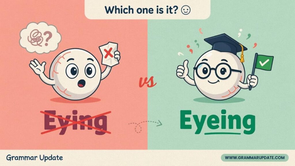 Eying vs Eyeing Which Spelling Is Correct?