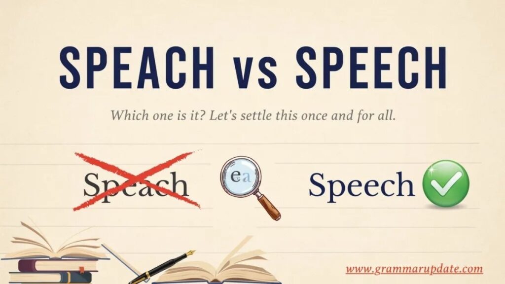 Speach vs Speech Which Spelling Is Correct in English?