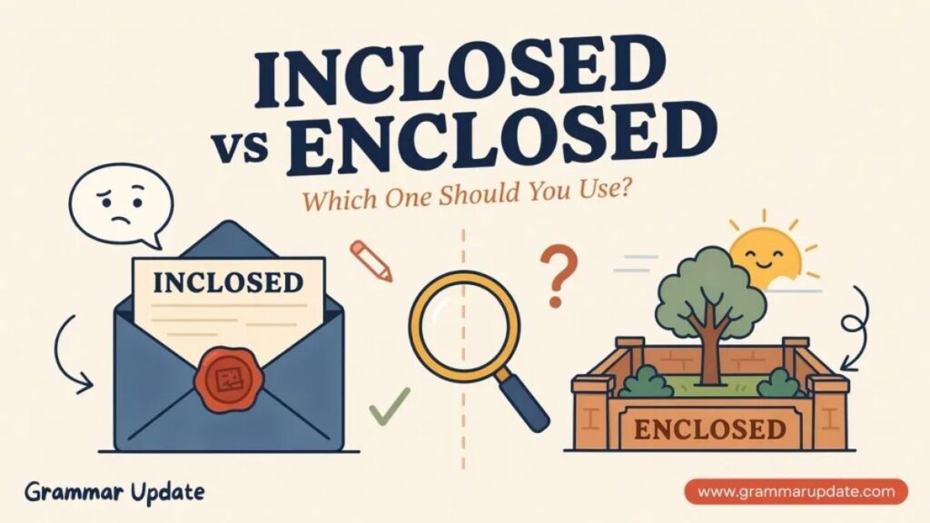 Inclosed vs Enclosed The Short Answer