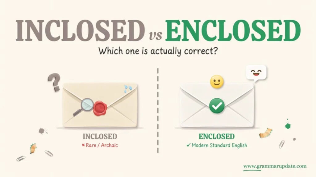 Inclosed vs Enclosed Which Spelling Is Correct?