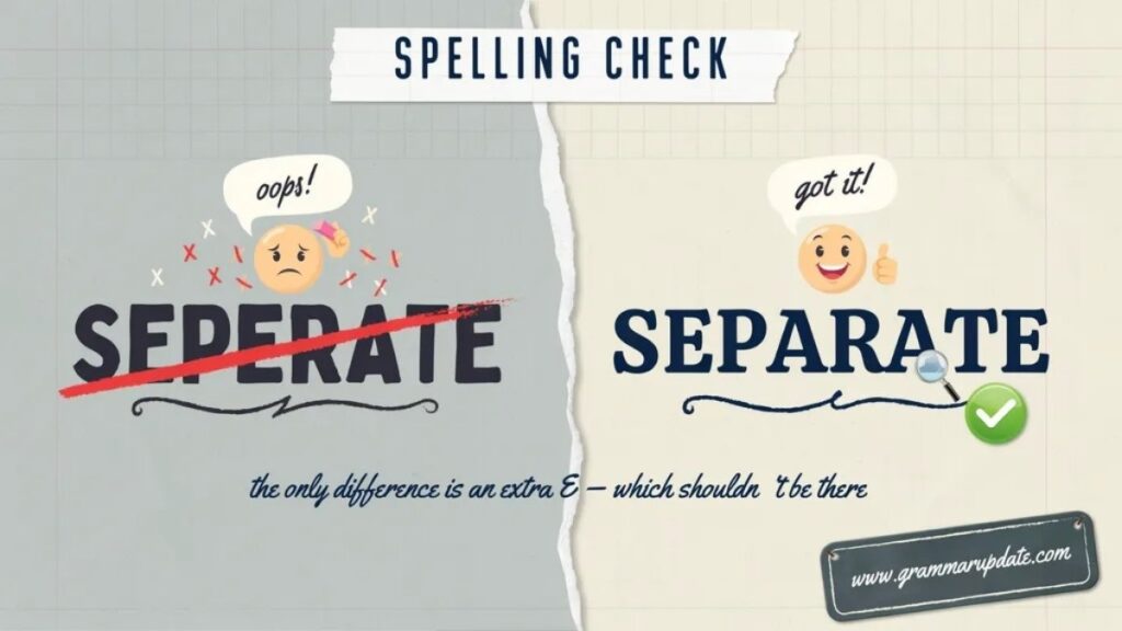 Seperate vs Separate Which Spelling Is Correct?