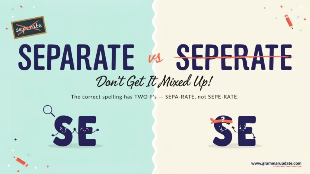 Seperate vs Separate The Quick Answer