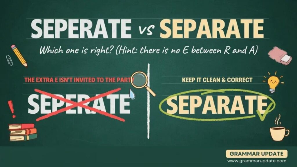 Separate in Business Writing