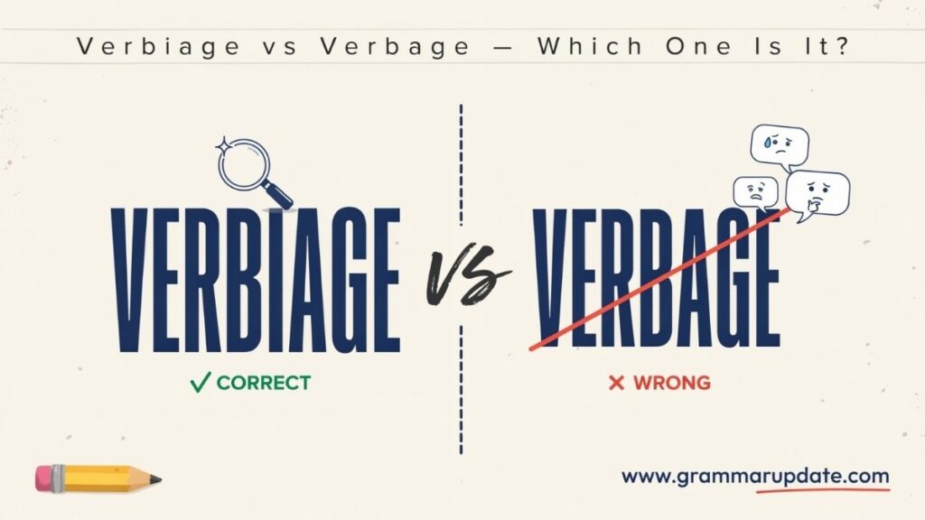 Verbiage vs Verbage Which Spelling Is Correct?