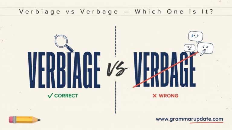 Verbage Verbiage vs Verbage Which Spelling Is Correct? - Grammar Update