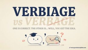 Verbage Verbiage vs Verbage Which Spelling Is Correct? - Grammar Update