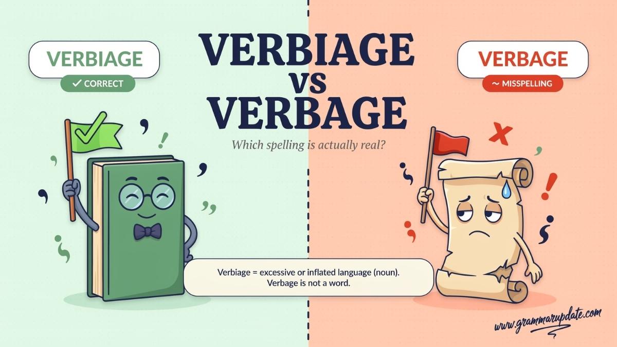 Verbage Verbiage vs Verbage Which Spelling Is Correct? - Grammar Update