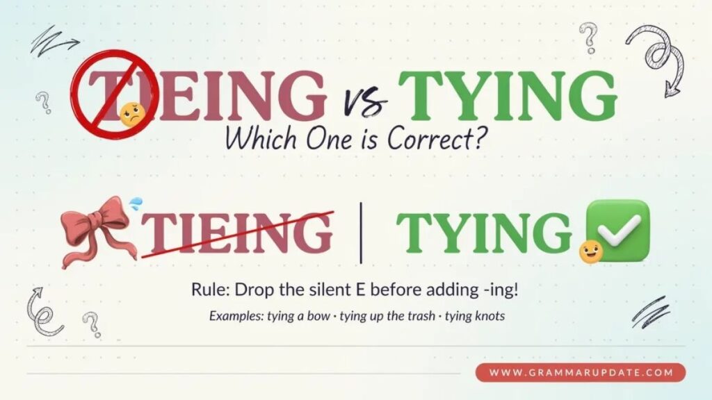 Practice Session Tieing vs Tying