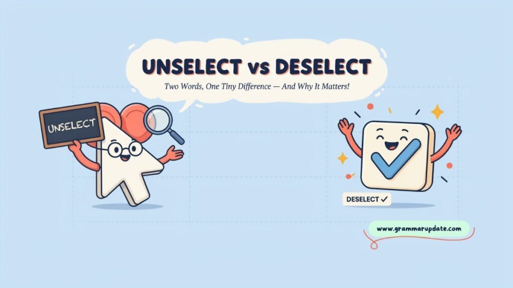 Unselect vs Deselect Quick Answer
