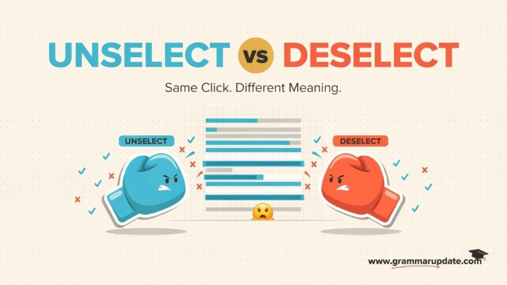Common Mistakes with Unselect vs Deselect