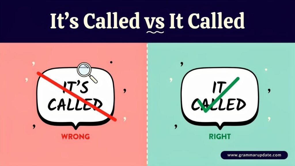 Practice Session It’s Called vs It Called