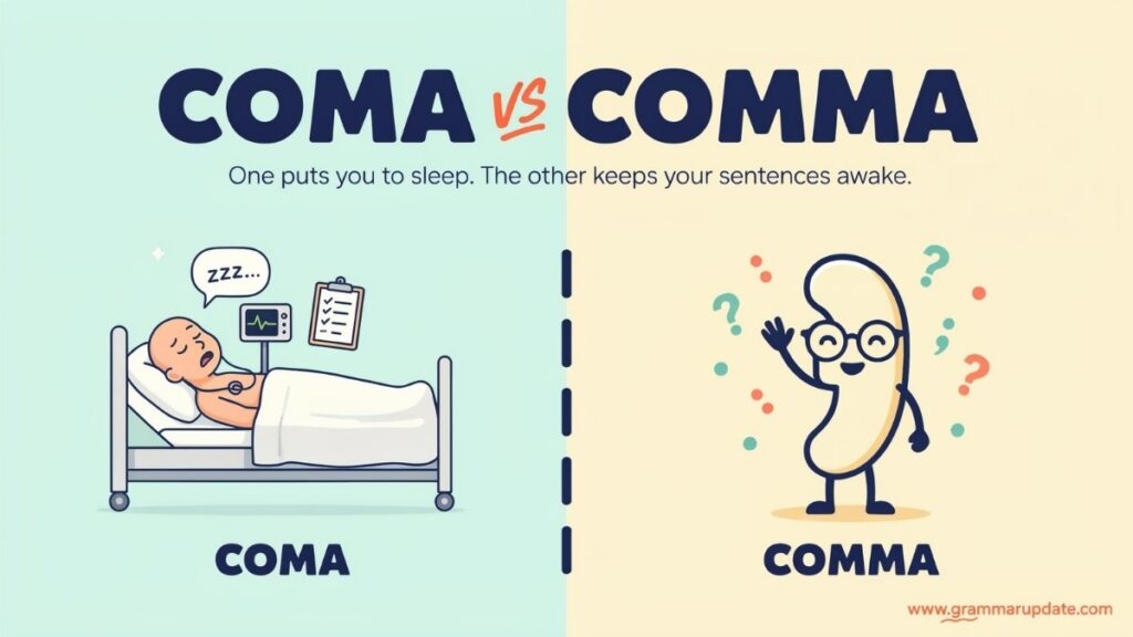 Coma vs Comma Which Word Is Correct?