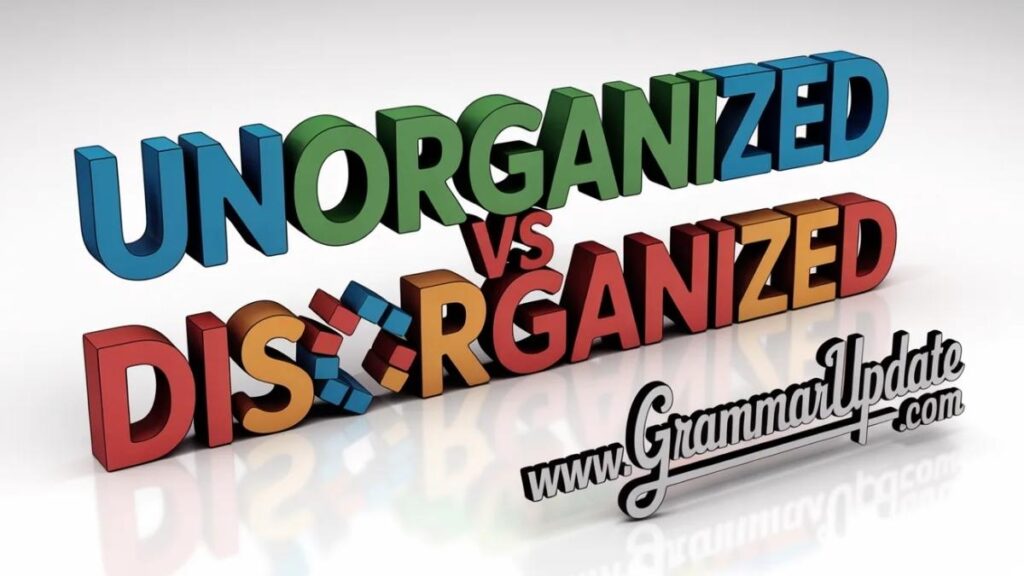 Unorganized vs Disorganized in the Workplace