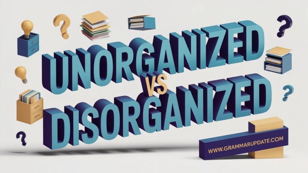 Unorganized Person vs Disorganized Person