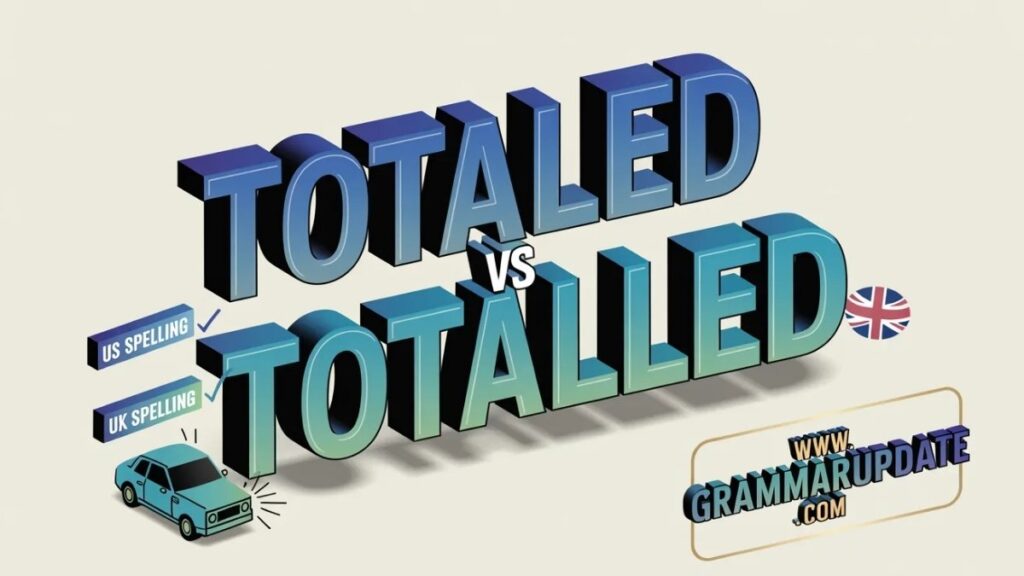 Totaled vs Totalled a Car What Does It Mean?