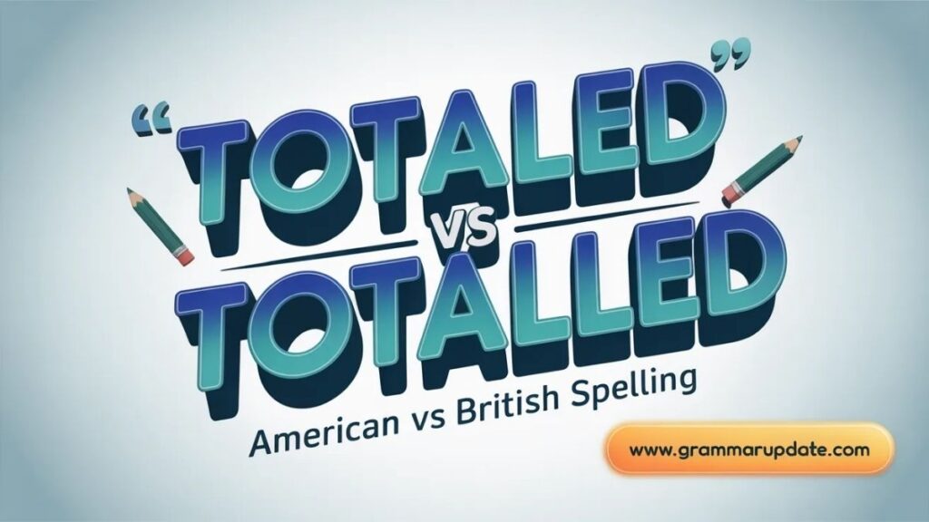 Totaled vs Totalled in American, British, Canadian, and Australian English