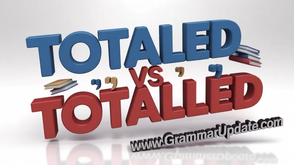 Totaled vs Totalled Which Spelling Is Correct?