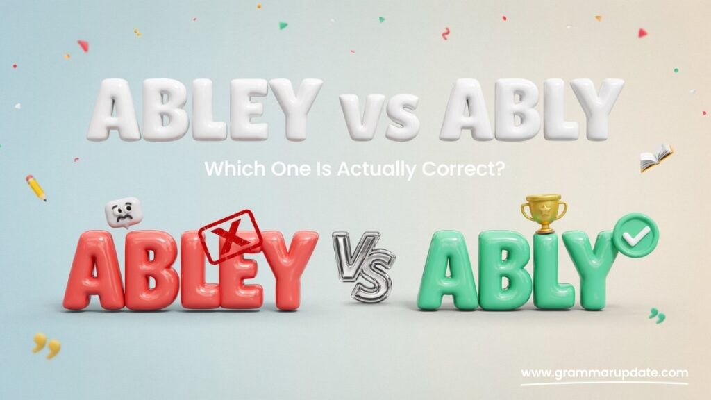 Quick Answer Abley vs Ably?