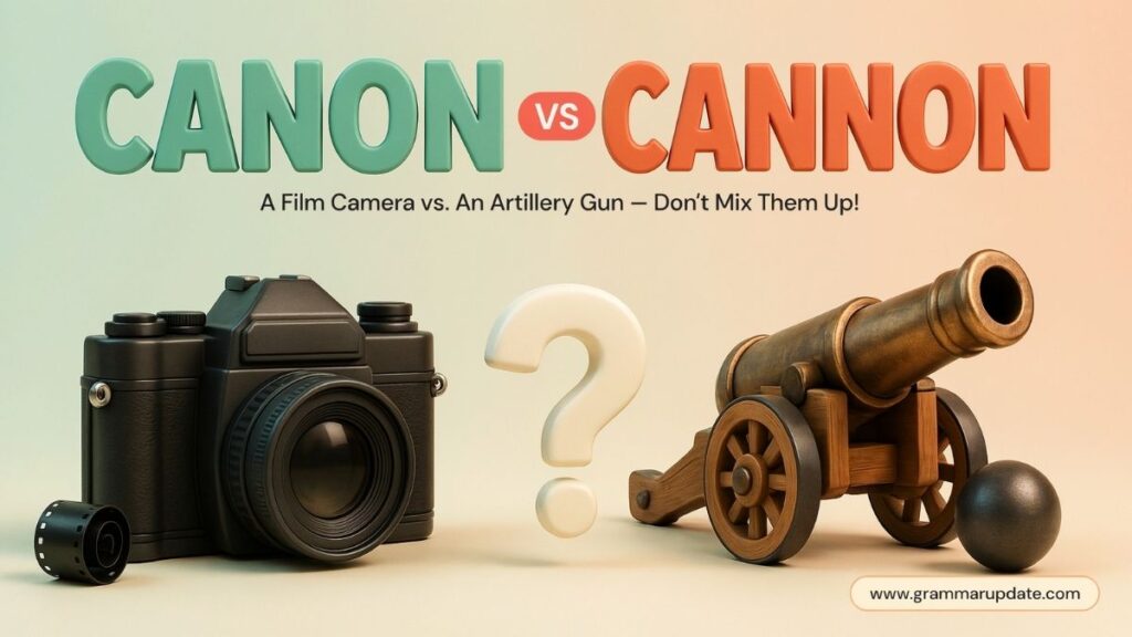 Canon vs Cannon Difference and Usage