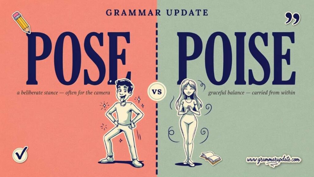 Pose vs Poise Difference and Which one is correct ?