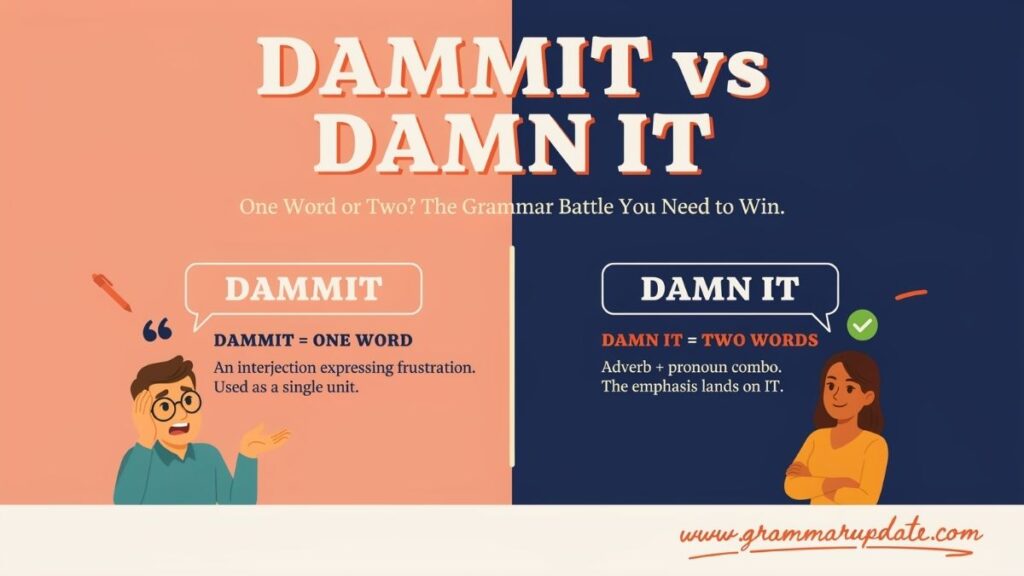 Dammit vs Damn It Which One Is Correct?