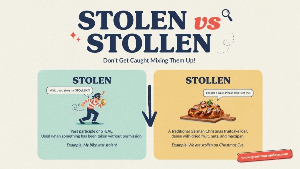 Quick Answer Stolen VS Stollen