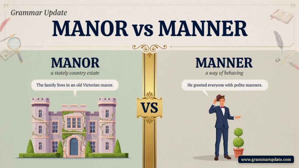 How to Remember the Difference Between Manor and Manner