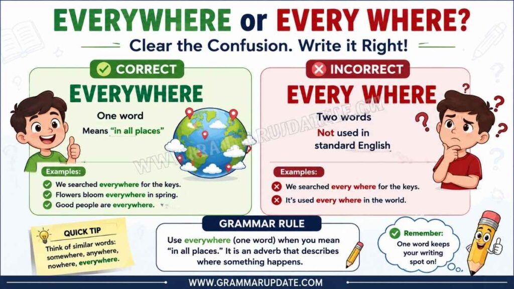 Everywhere vs Every Where Which One Is Correct ?