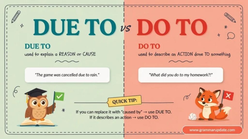 Due To vs Do To What's the Difference and Which One Is Correct?