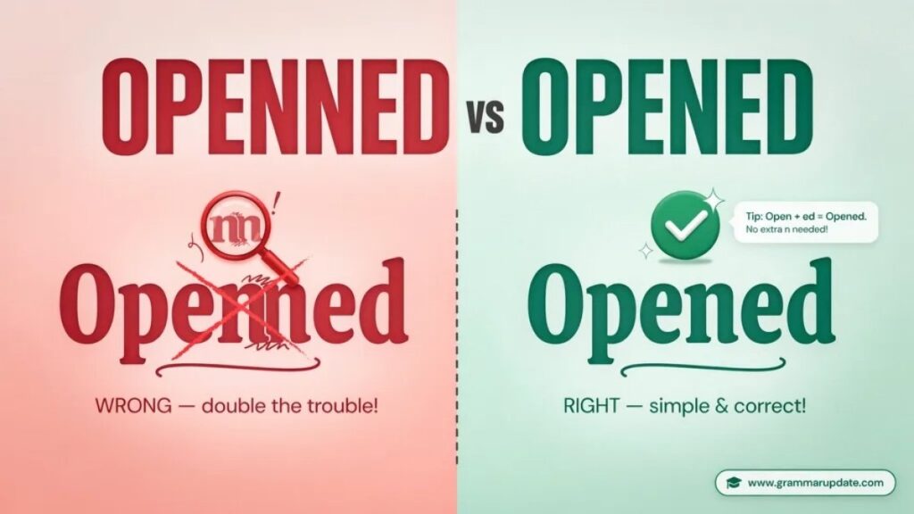 Openned vs Opened Which Spelling Is Correct?