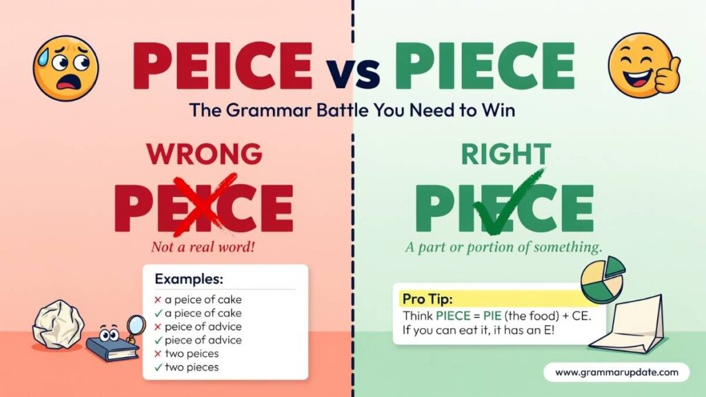 Peice vs Piece Which Spelling Is Correct?