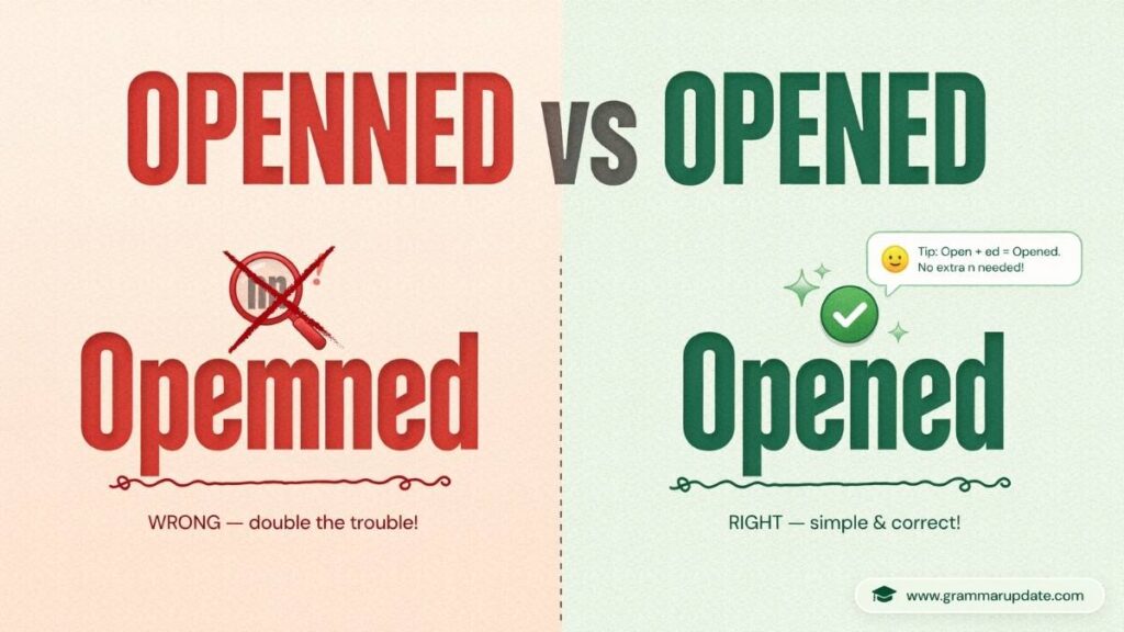 Quick Answer Openned vs Opened?