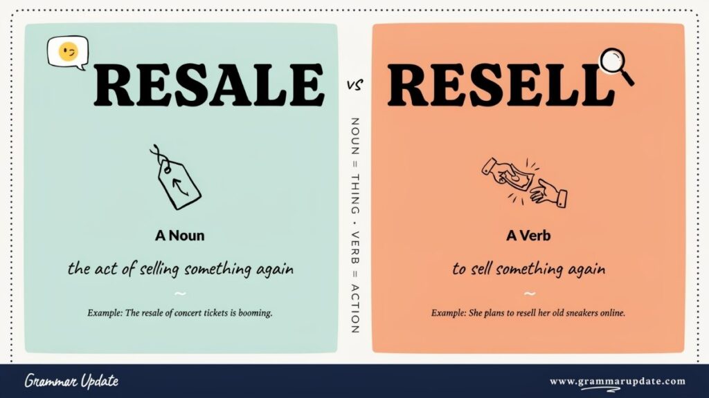 Resale vs Resell a Quick Answer