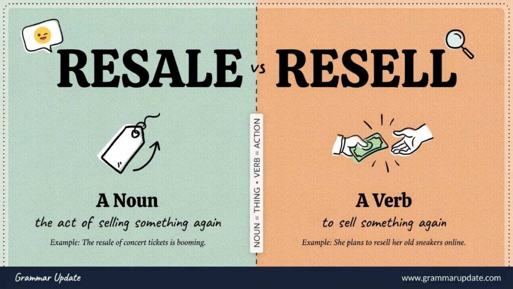 Common Mistakes with Resale vs Resell