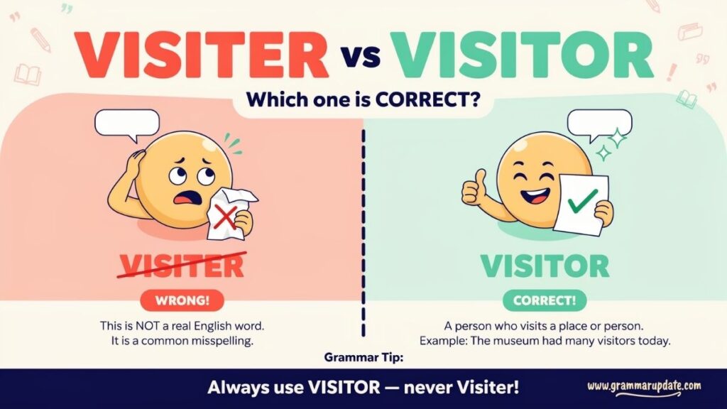 Visiter vs Visitor Quick Answer