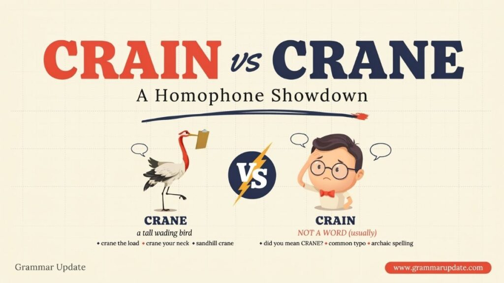 Crain vs Crane difference Which one Is Correct?