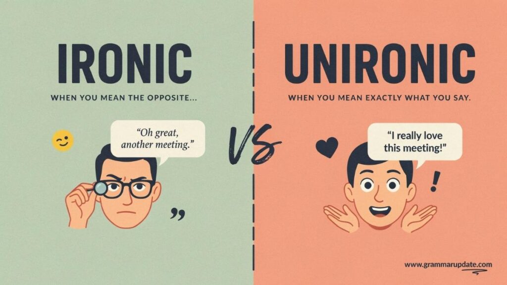 Ironic vs Unironic which one is correct and usage?