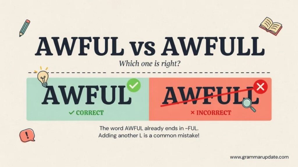 Awful vs Awfull Which one Is Correct?