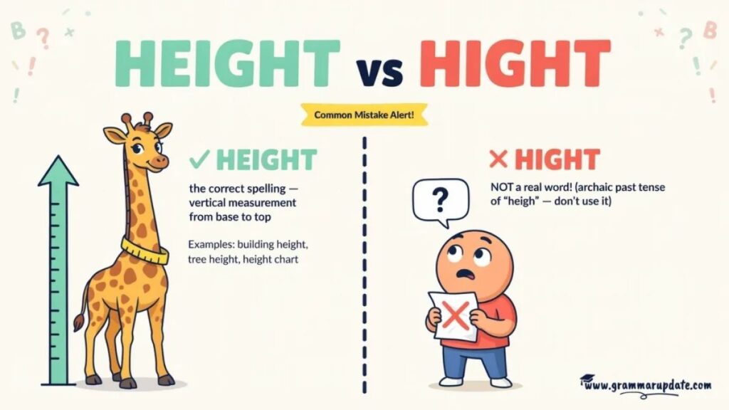 Height vs Hight difference and Which one Is Correct?