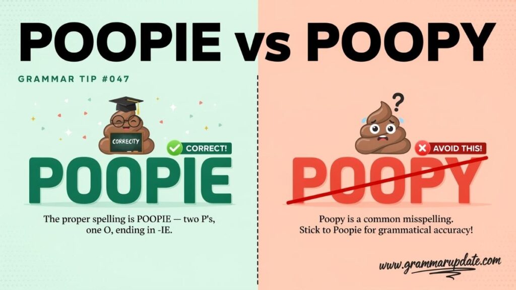 Poopie vs Poopy difference and Which Is Correct?